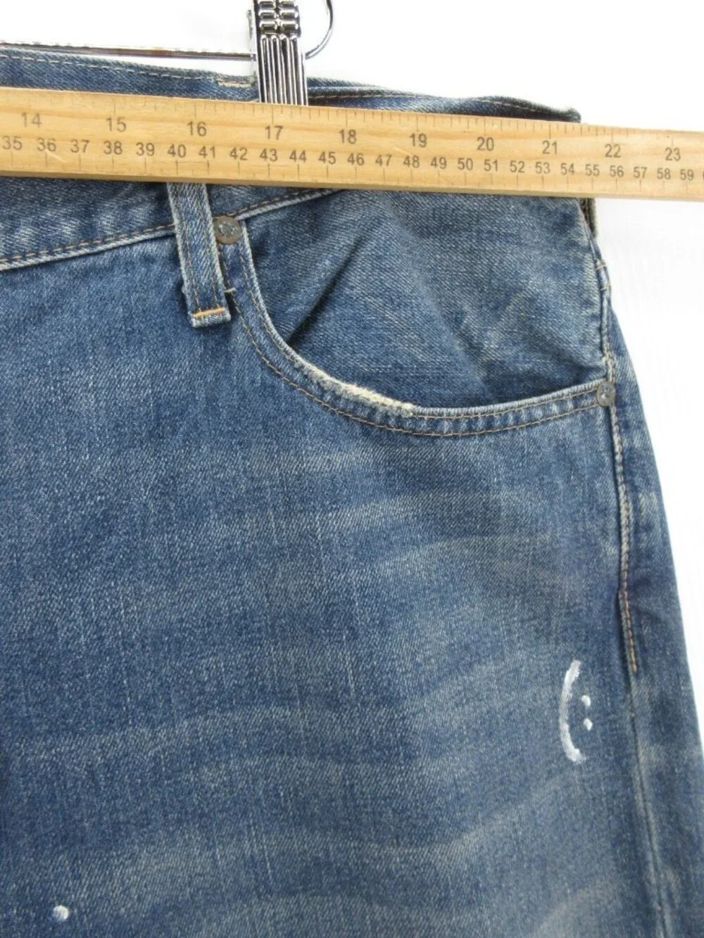 Polo Ralph Lauren Jeans 42X32 Cortland 300 Paint Splatter Distressed